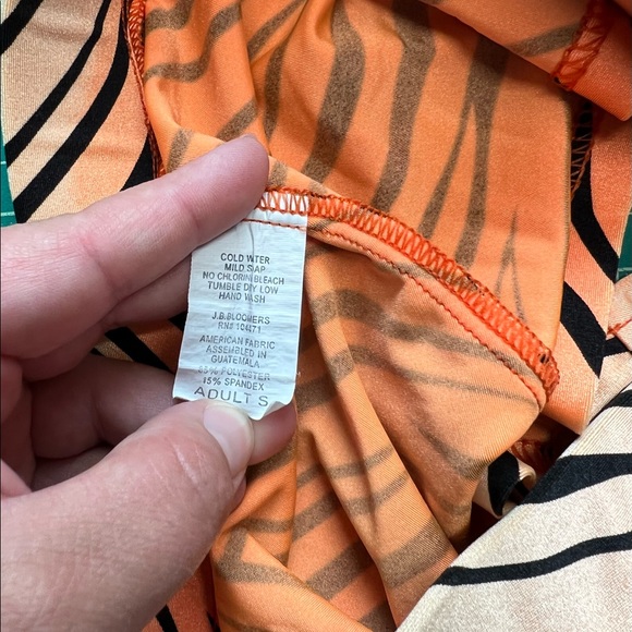 Orange tiger stripe swim short - Picture 10 of 10